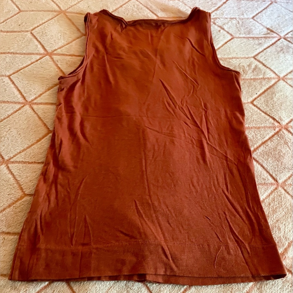 🦊 J. Crew Rust Ruffle Tank Top 🦊 - Picture 4 of 4